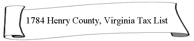 1784 Henry County, Virginia Tax List